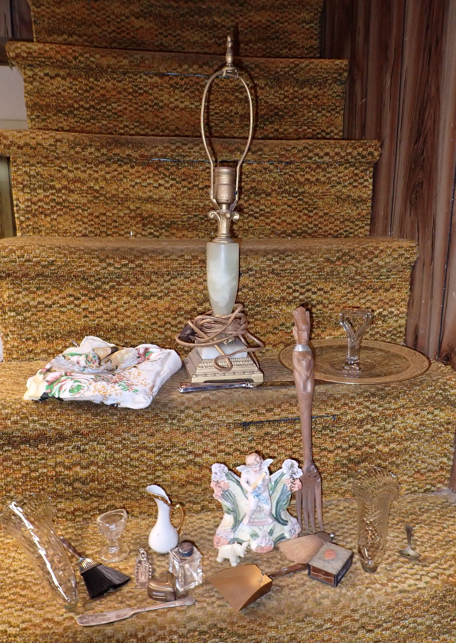 Table Lamp Bisque Vase & Misc (1 of 6)