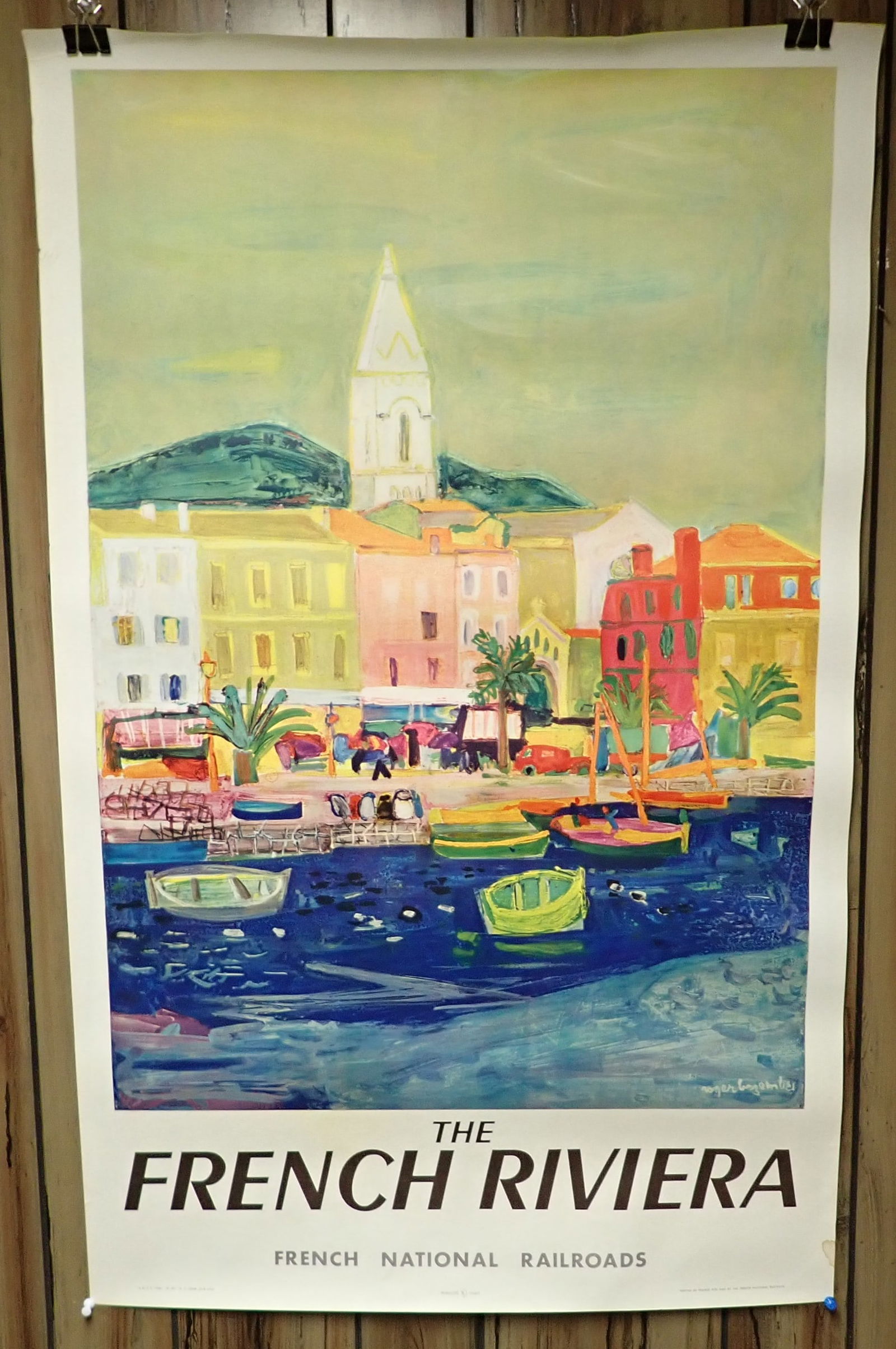 1956 French Riviera Poster French National Railroads (1 of 5)