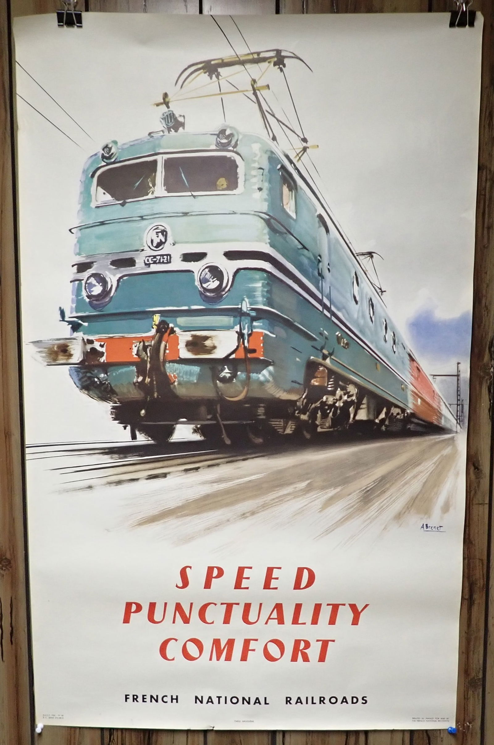 1954 A. Brenet French National Railroads Poster (1 of 5)