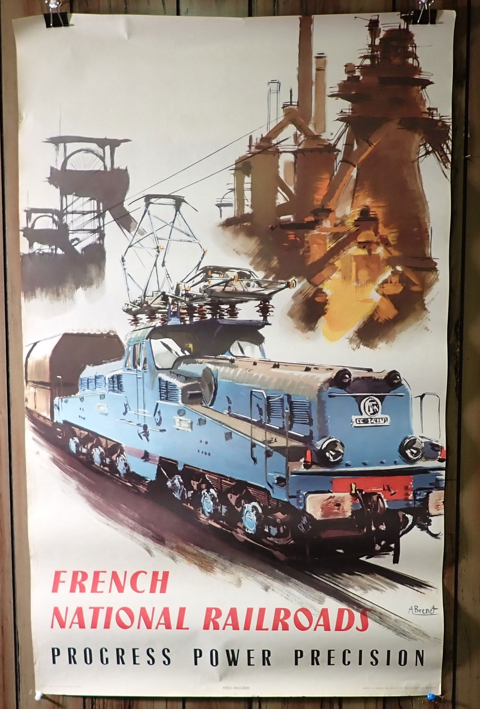1955 A. Brenet French National Railroads Poster (1 of 4)