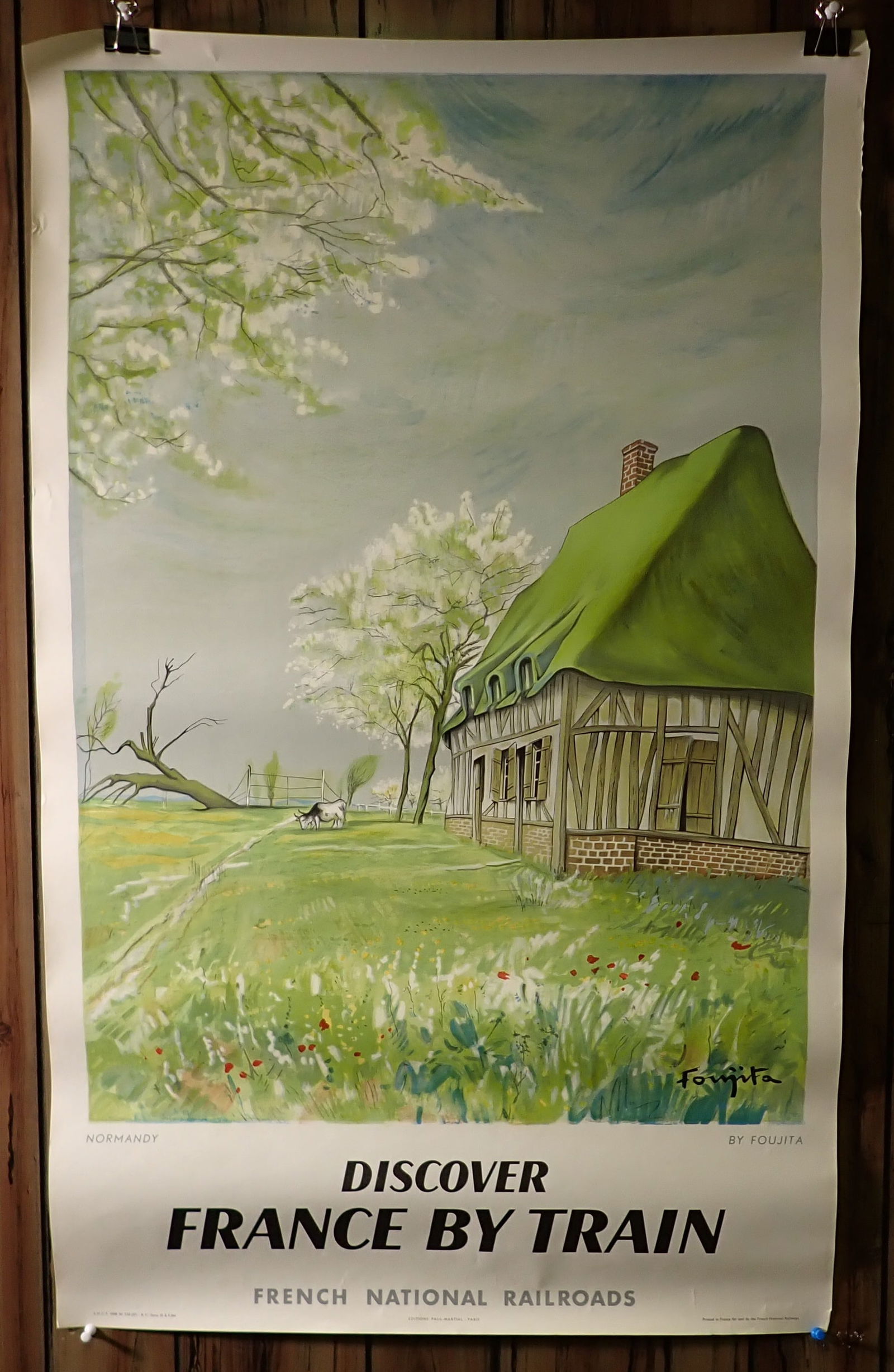 1958 Foujita Discover France By Train Poster (1 of 4)