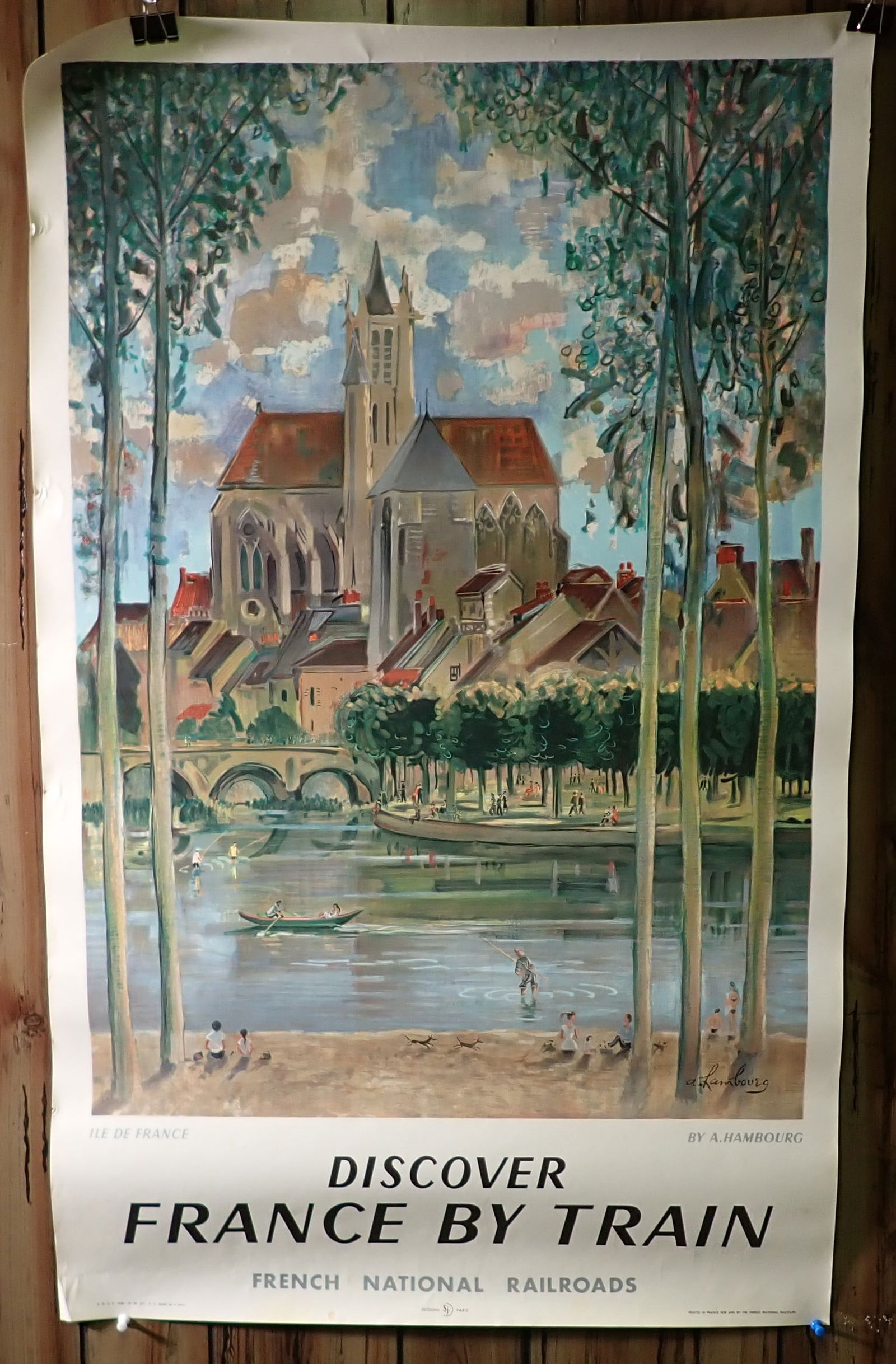 1958 A. Hambourg French National Railroads Poster (1 of 5)