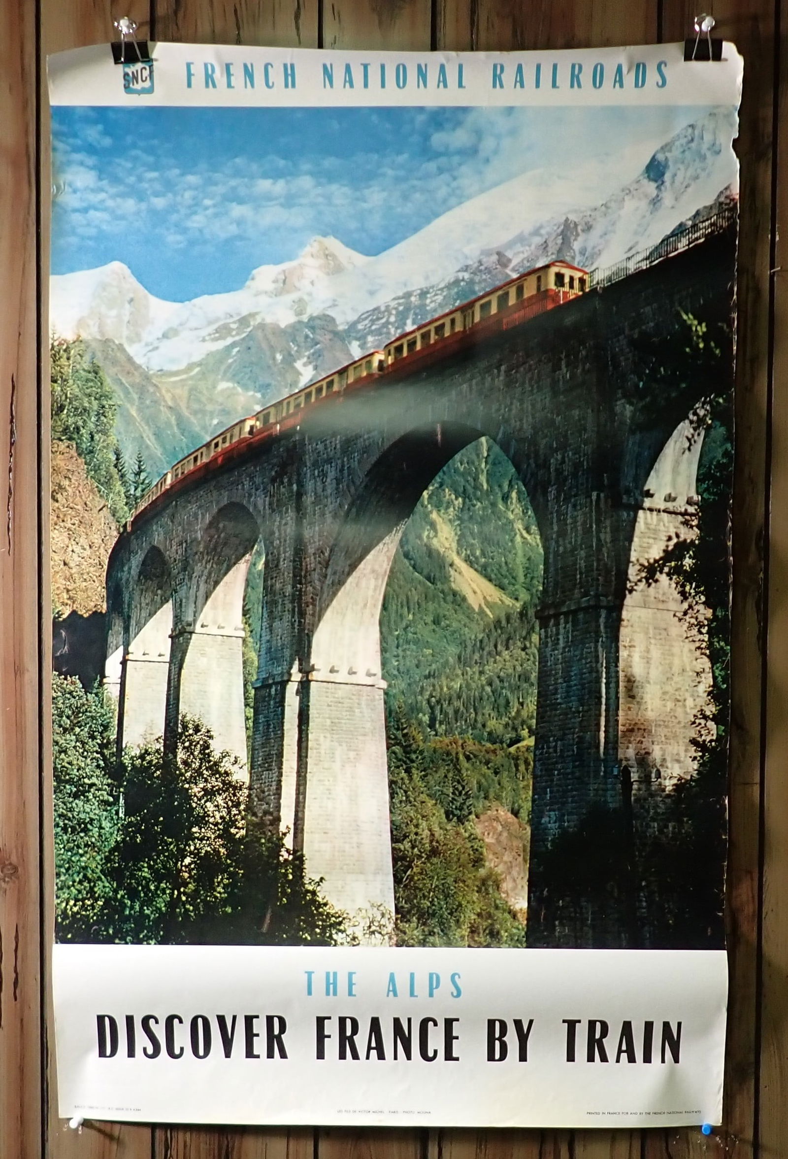 1960 Discover France By Train Alps Poster (1 of 5)