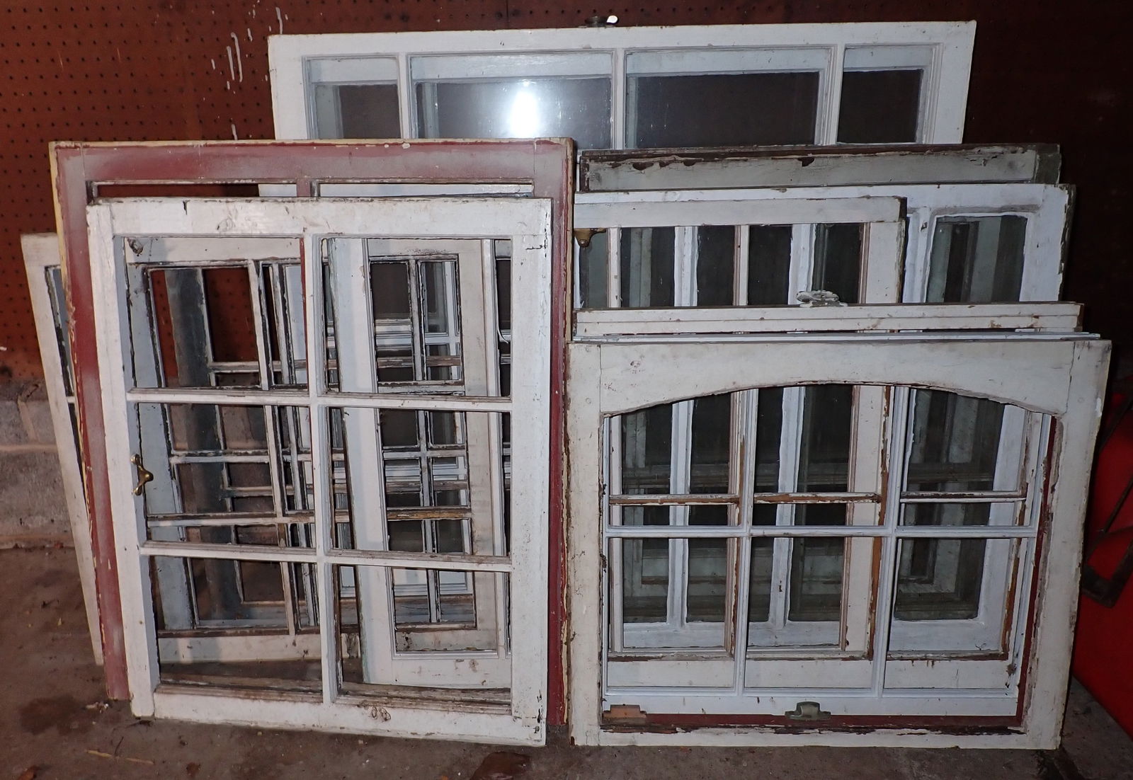 Misc Windows: A lot of them do not have glass in them. Largest are approx 42" x 37 1/2"