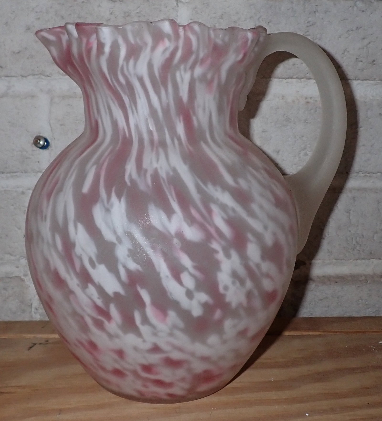 Art Glass Vase w/ Applied Handle (1 of 1)