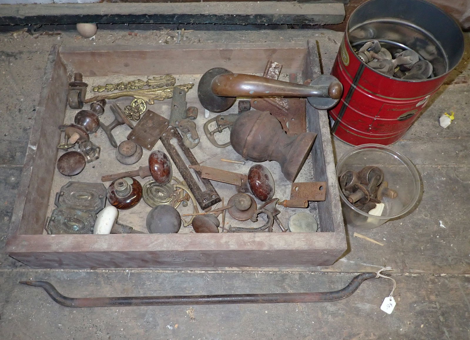 Brass Door Pull & Misc Hardware (1 of 4)