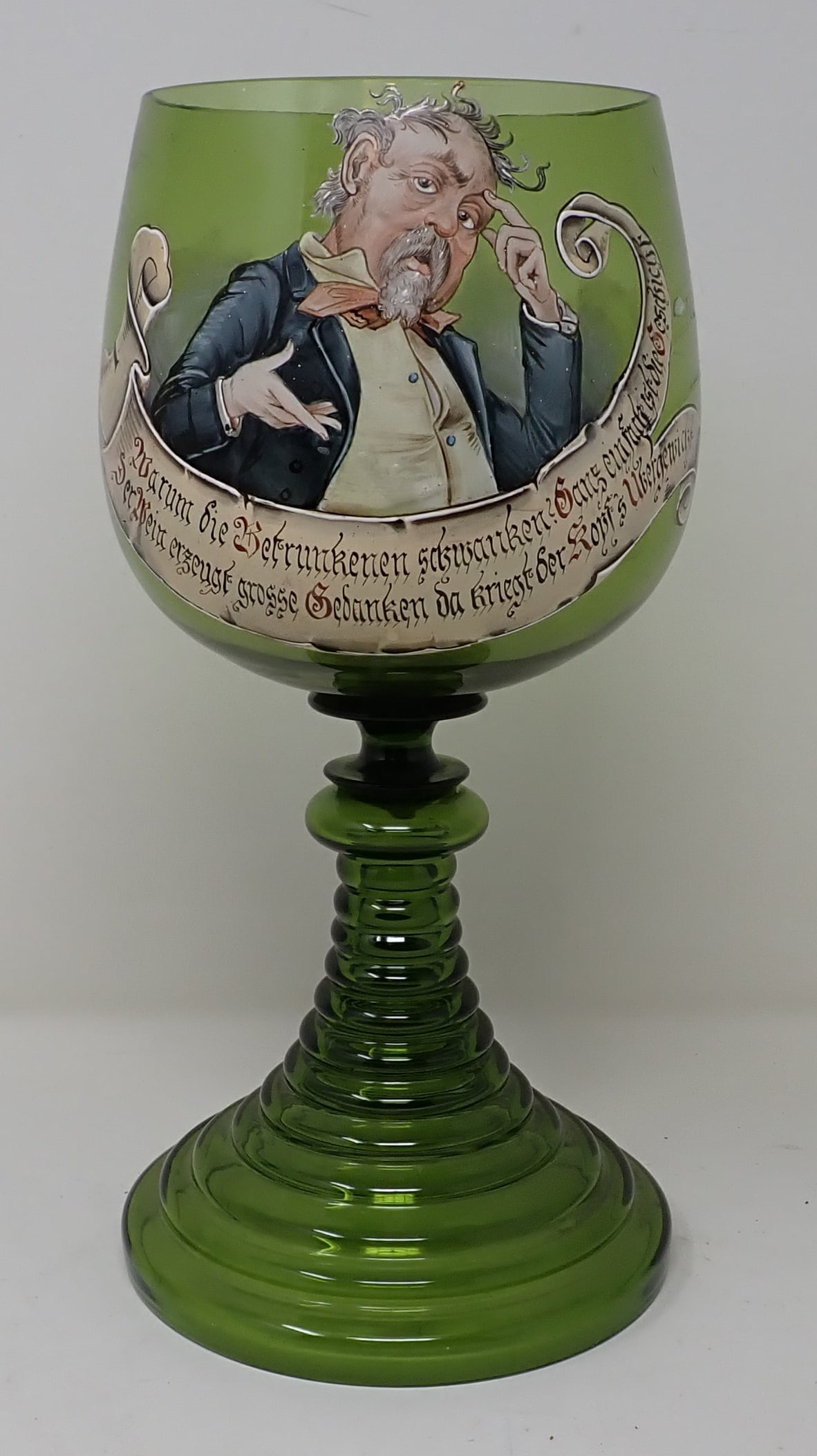 Hand Painted Bohemian Toasting Goblet (1 of 6)