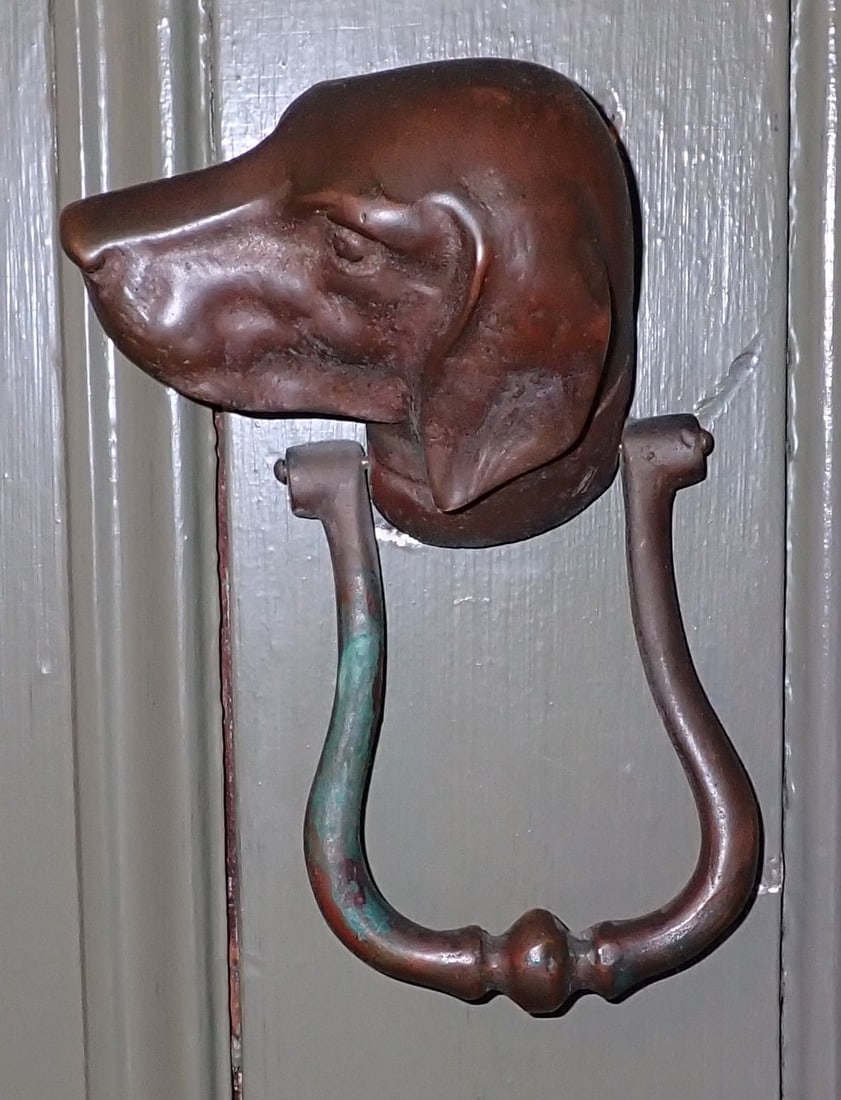 Bronze Dog Door Knocker (1 of 1)