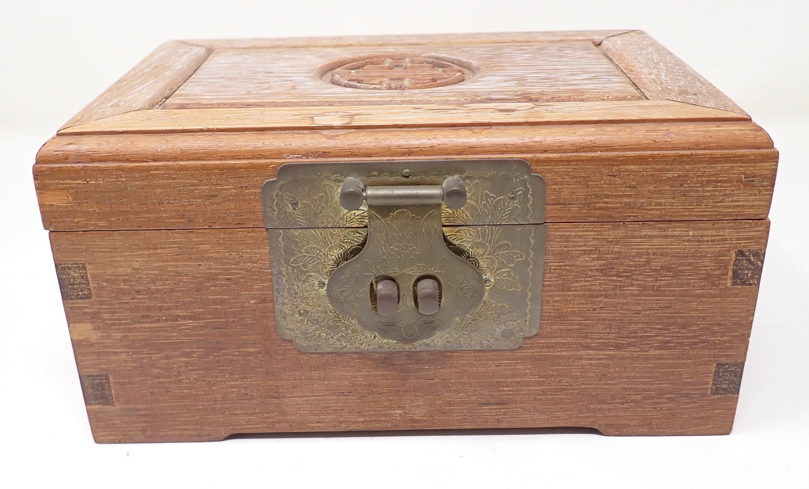 Chinese Jewelry Box: Approx 5 1/2" x 8" x 4" tall.