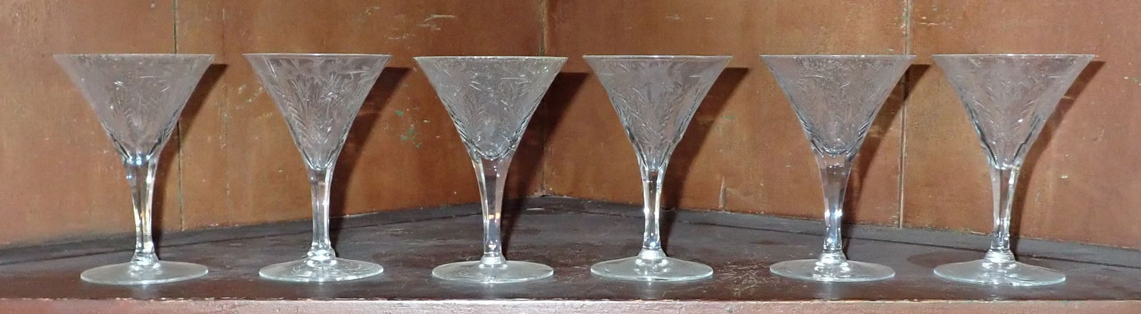 Etched Stemware: Approx 3 1/8" in diameter and 4 1/2" tall.