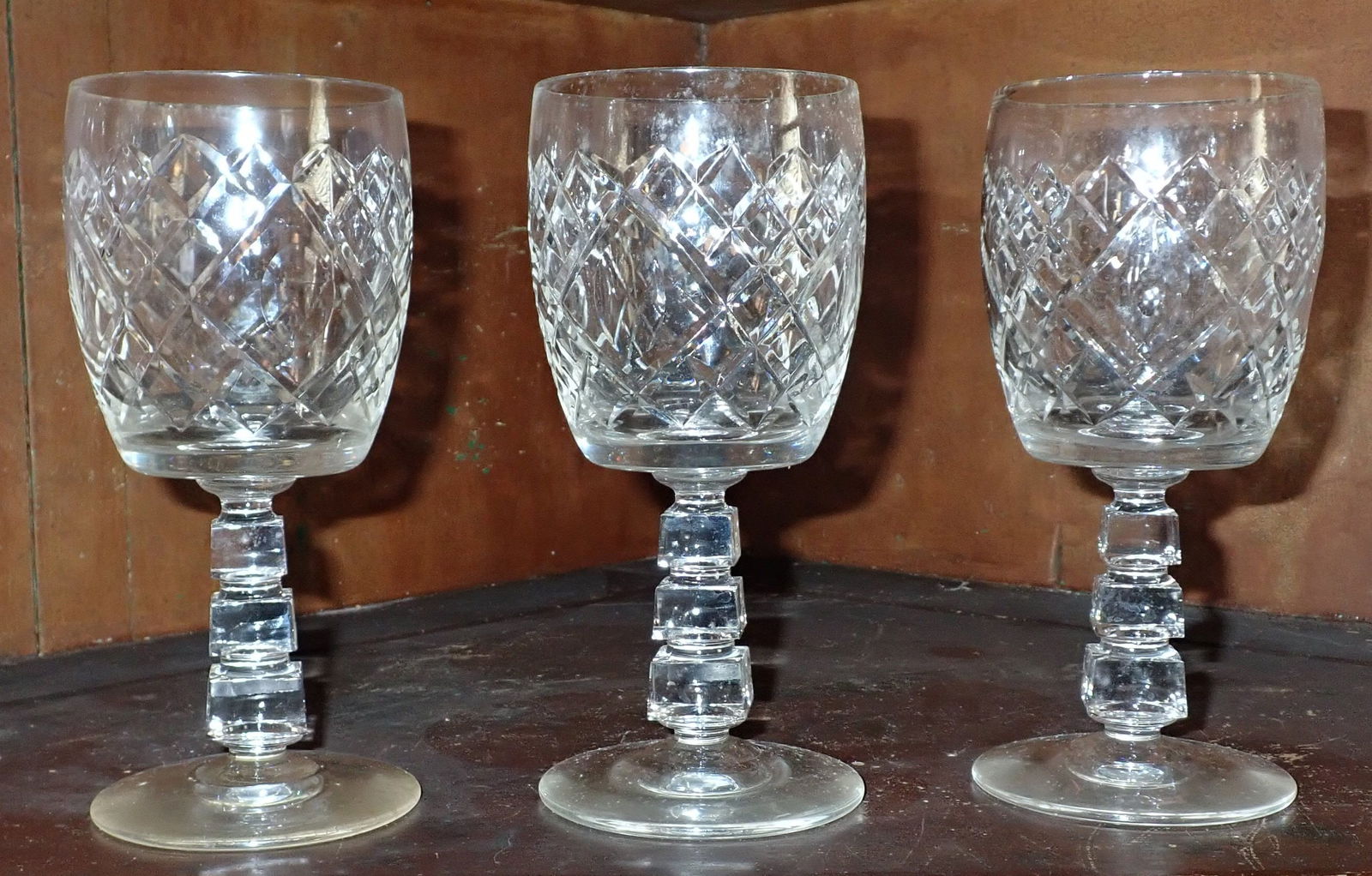 6 Cut Crystal Goblets (1 of 3)