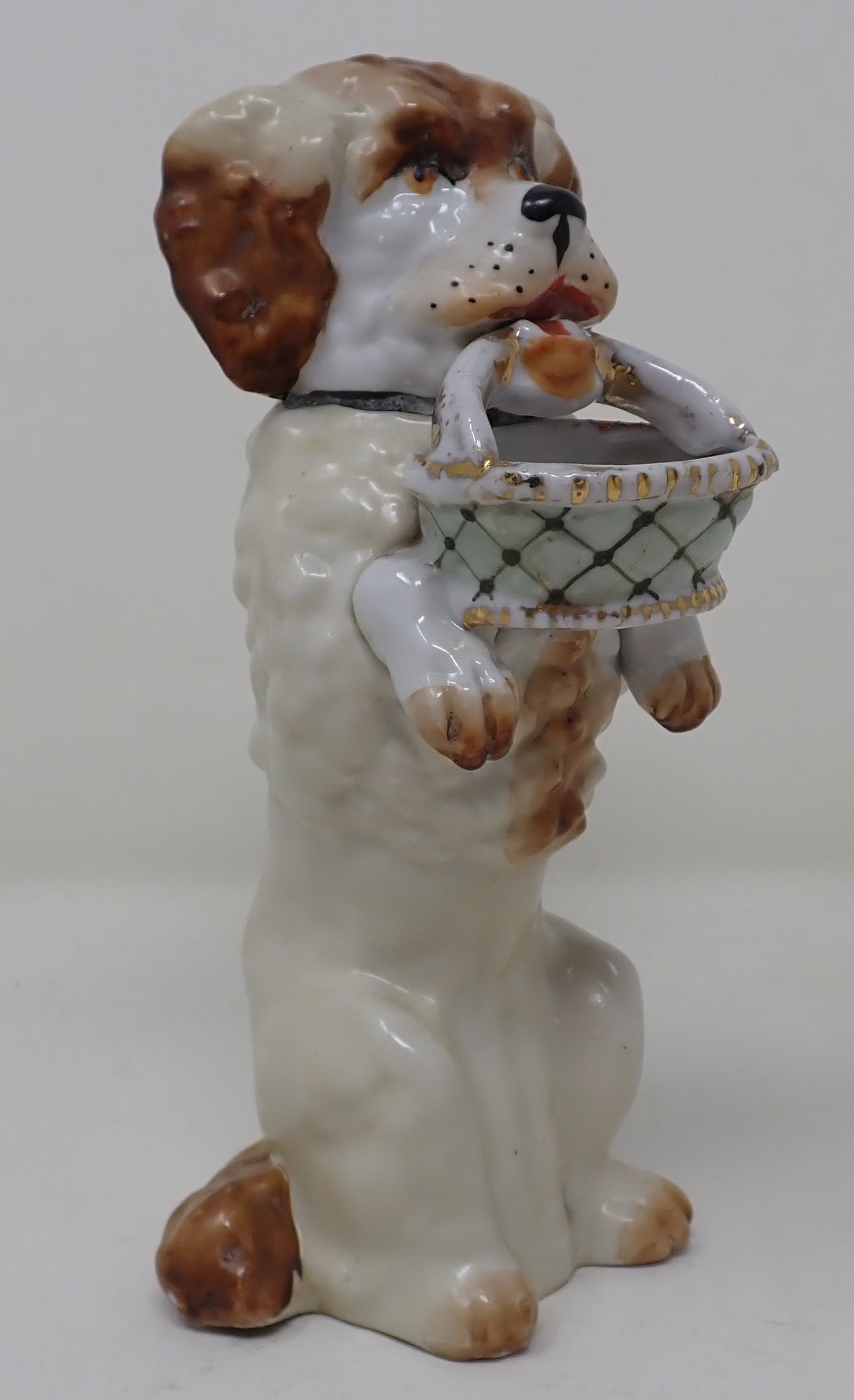Bisque Dog Figurine: Approx 6" tall