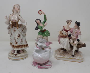 Victorian Figurines: Tallest is approx 7 1/2"