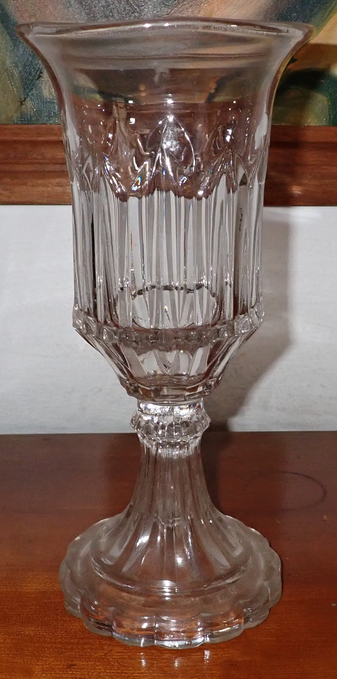EAPG Glass Pedastal Celery Vase (1 of 3)