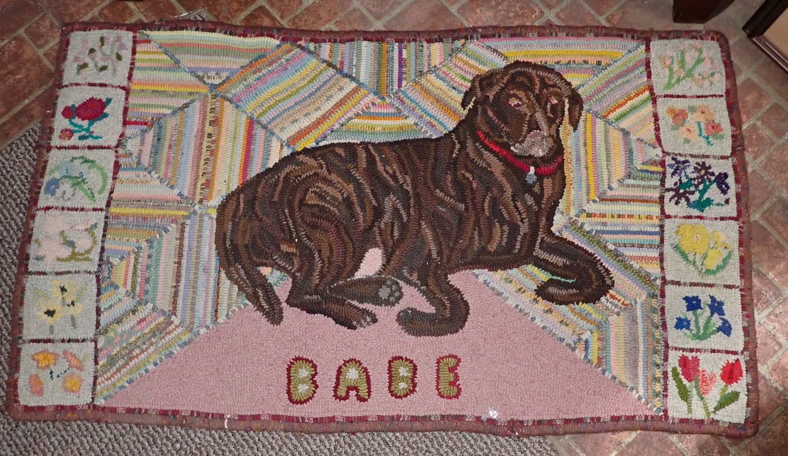 Hooked Dog Rug (1 of 3)