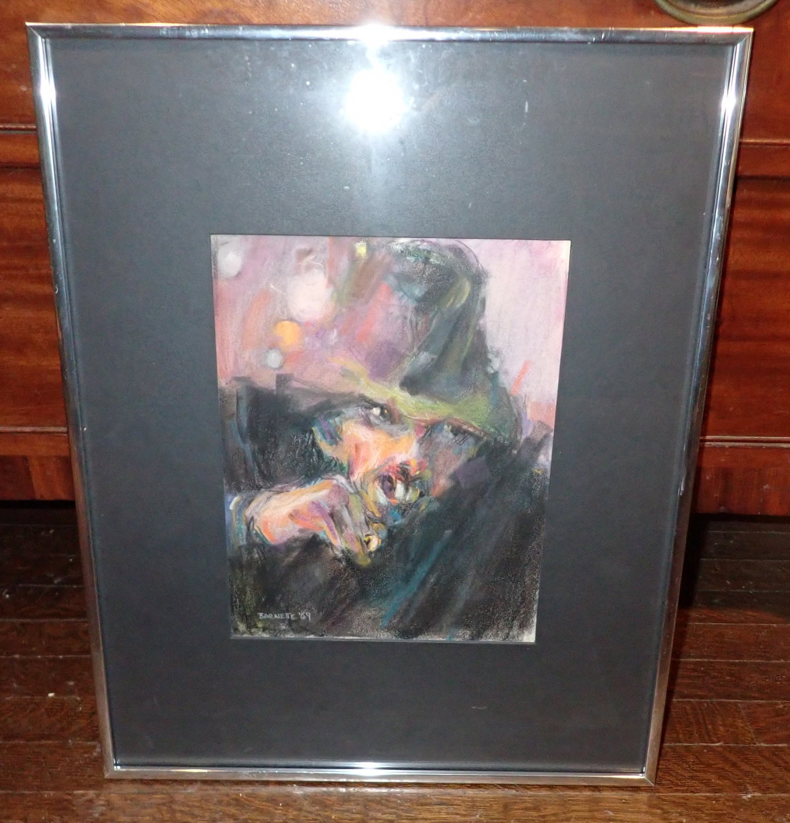 1969 Barnette Pastel: Approx 16 1/4" x 20 1/4". If shipping is needed contact UPS Store 5528 to get a quote before bidding.