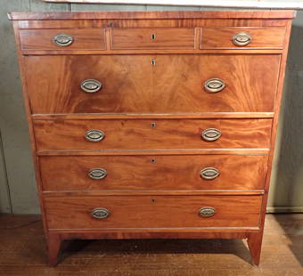 7 Drawer Chest: Approx 20" x 44 1/2" x 48 3/4" tall. Drawers are hand hewn. No shipping ! Bring proper help to remove !