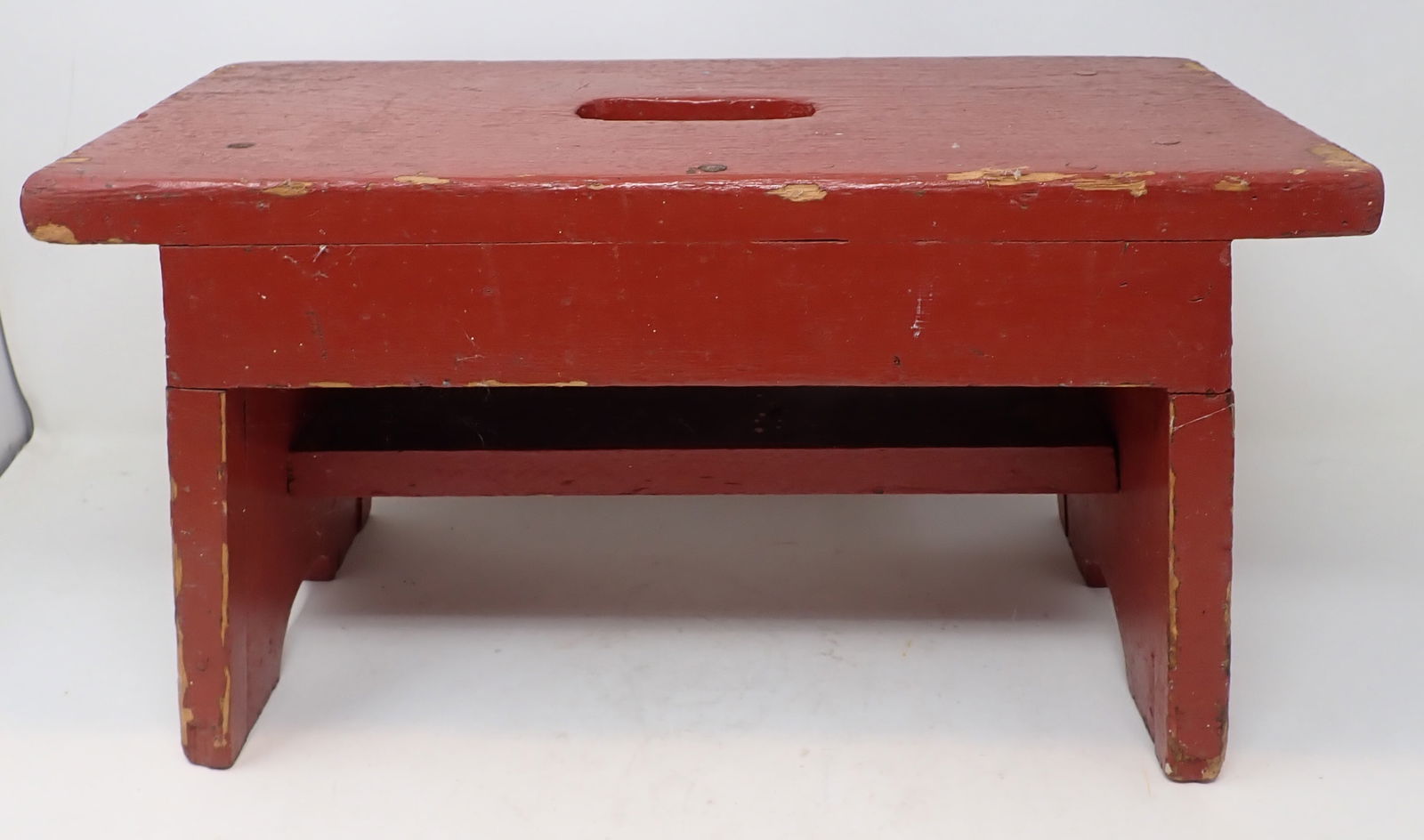 Foot Stool in Red Paint (1 of 5)