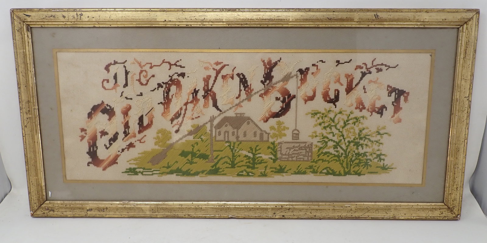 Fishing Needlepoint: Approx 12" x 25 1/2". No shipping