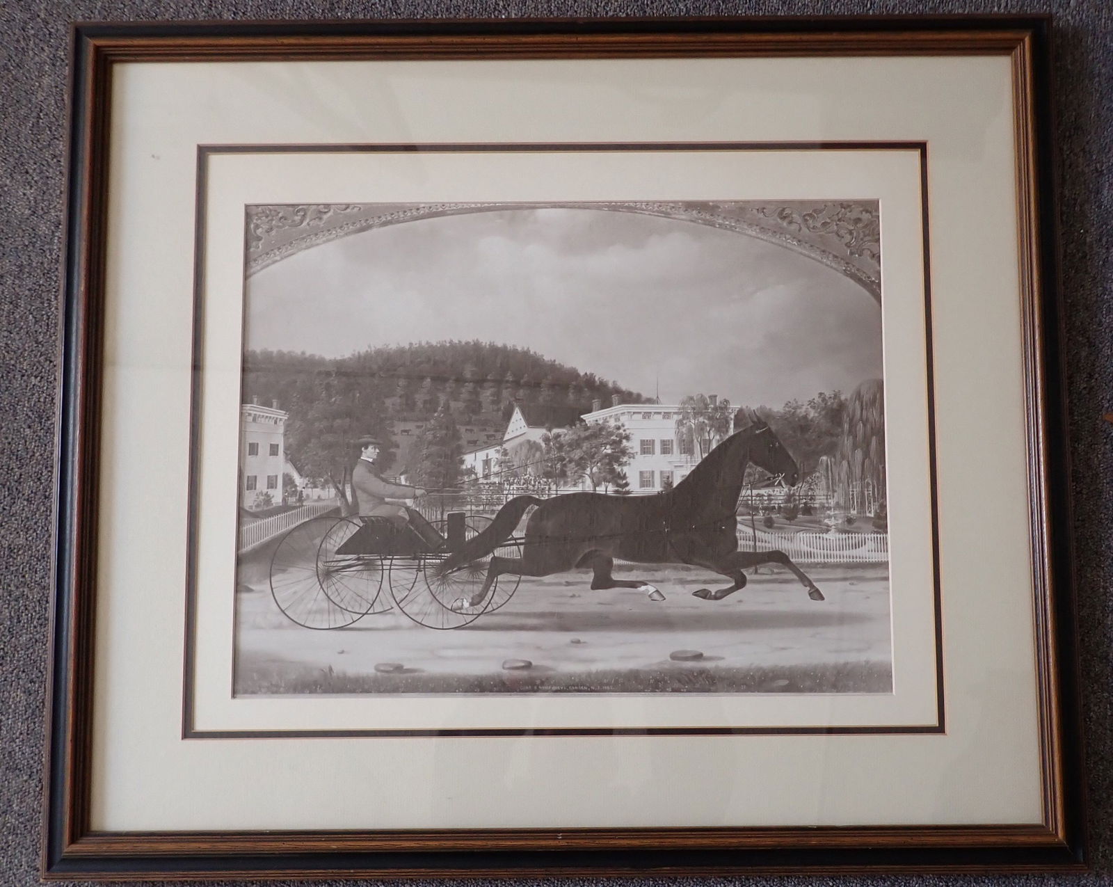 1862 Charles Humphreys Horse & Buggy Lithograph (1 of 5)