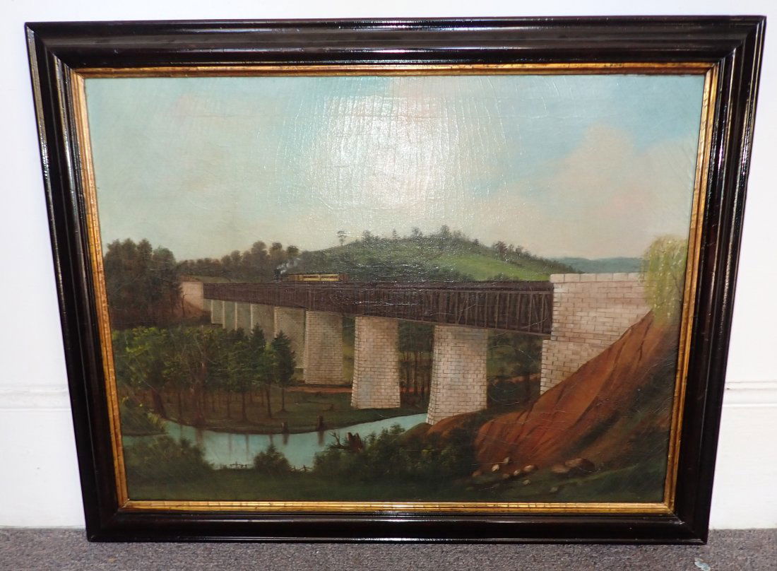 High Bridge NJ Train Painting on Canvas (1 of 9)