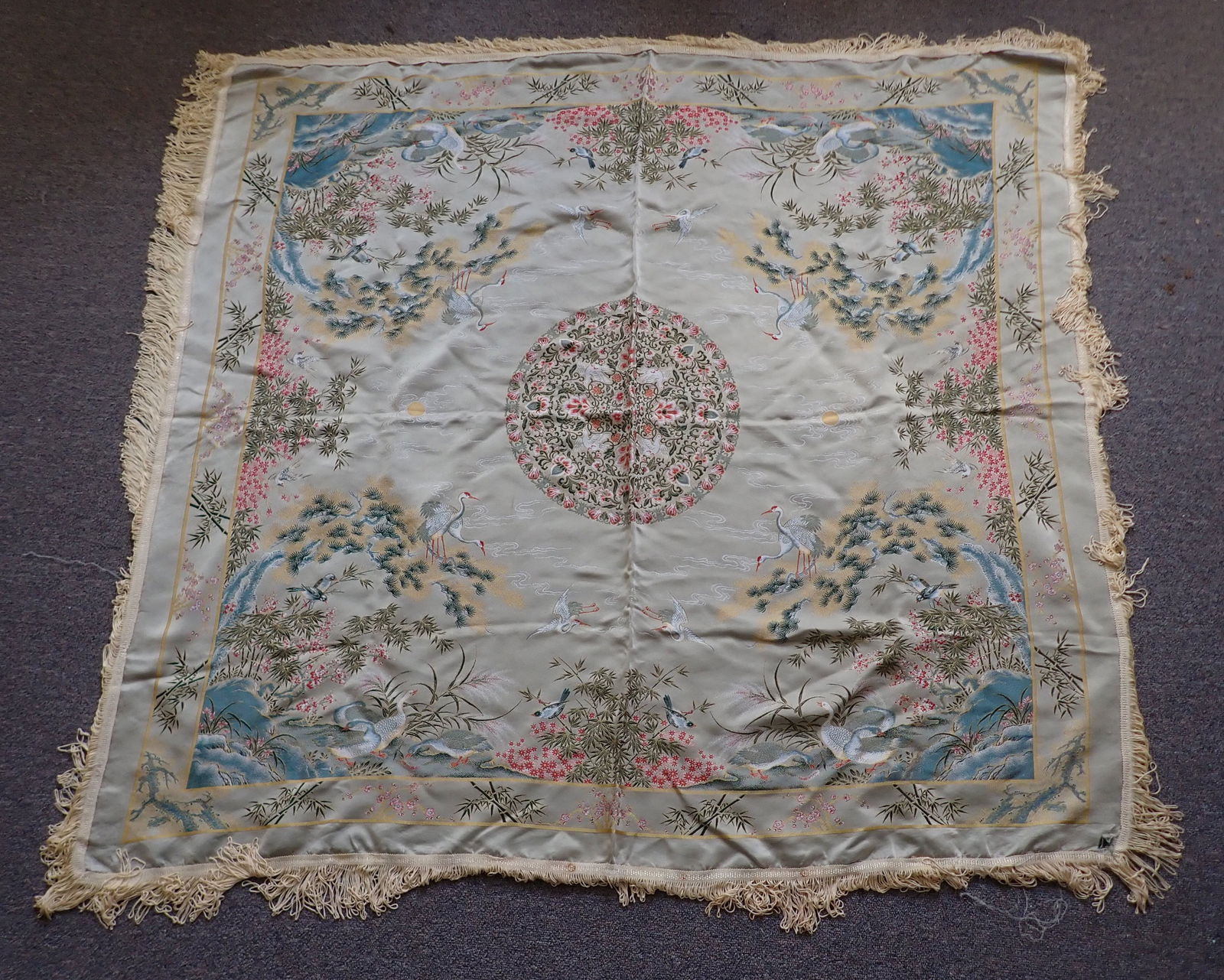 Oriental Tablecloth: Approx 50" x 53"