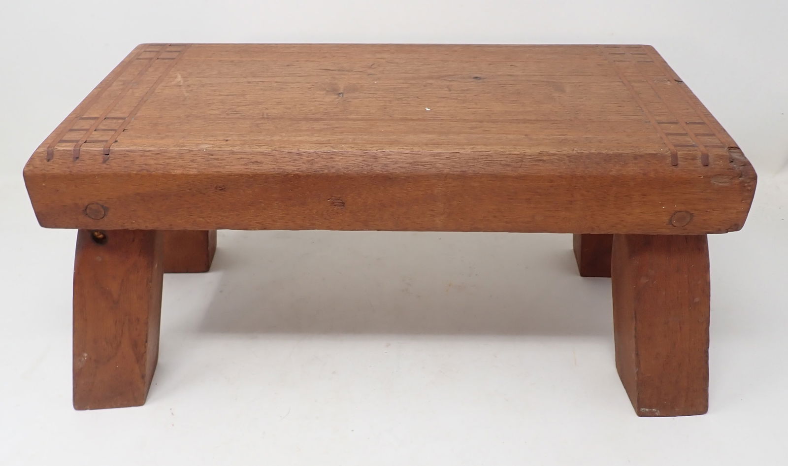 Plank Foot Stool w/ Inlay (1 of 7)