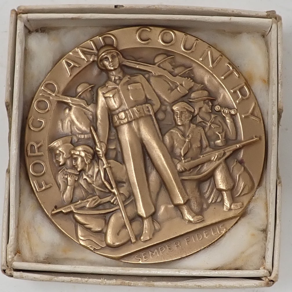 Bronze American Legion School Award: Approx 2 1/2" in diameter