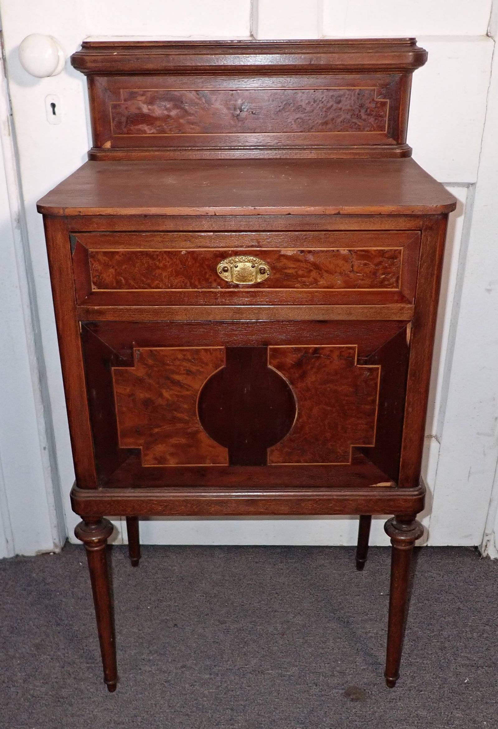 Bedside Chamber Stand: Apprx 14 1/2" x 21 1/4" x 38 1/4" tall. NO SHIPPING !
