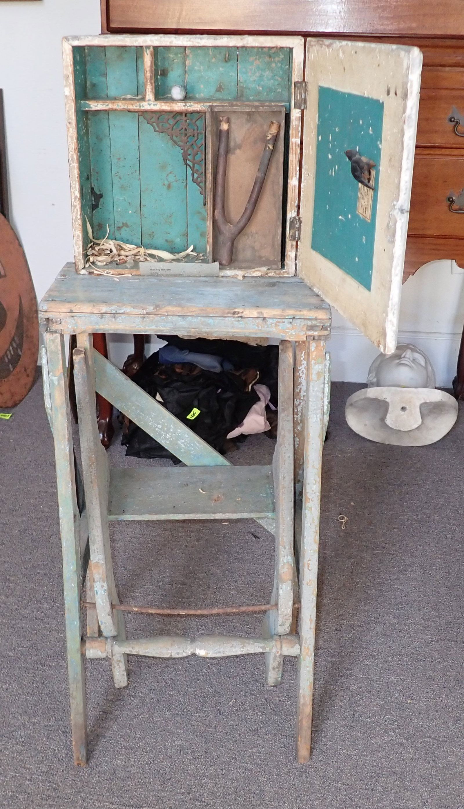 Wally Barnette Folk Art Invaded Sanctuary Ladder (1 of 4)