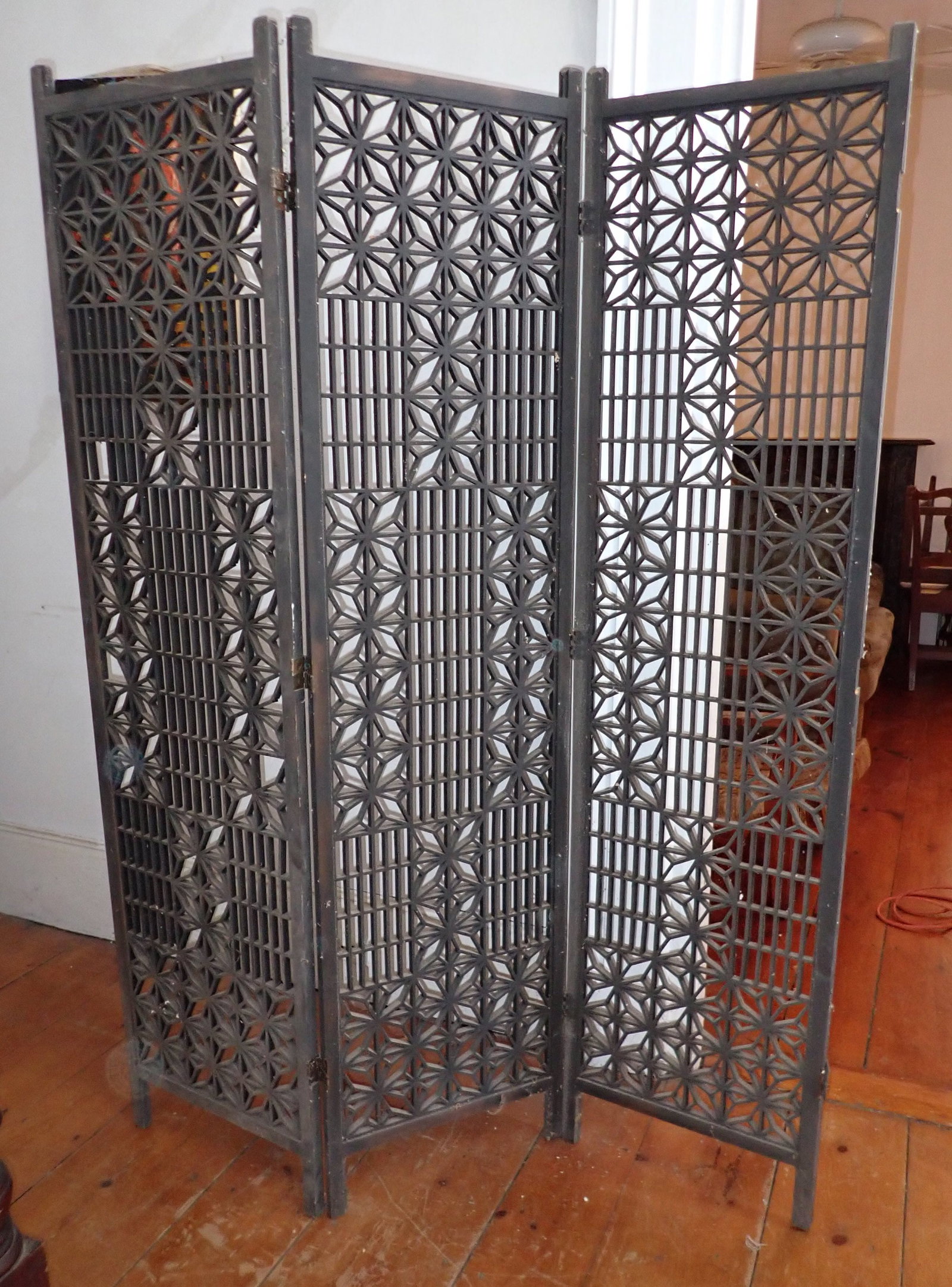 Room Divider: Wooden Divider - Each panel is approx 18" wide and 72" tall. No shipping