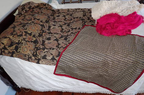 Bedspread & Misc: Getting all on bed ( does not include bedspread that is made on bed). Buyer to remove from second floor.