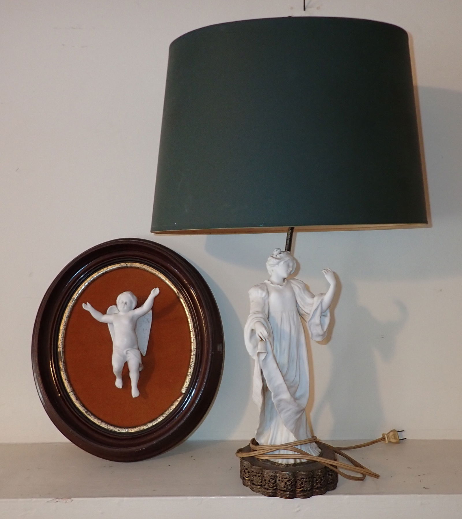 Table Lamp & Porcelain Cherub (1 of 5)
