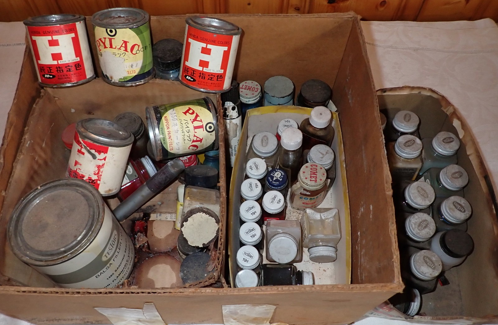 Vintage Paint incl Honda & Pylac Nippon Cans: NO shipping