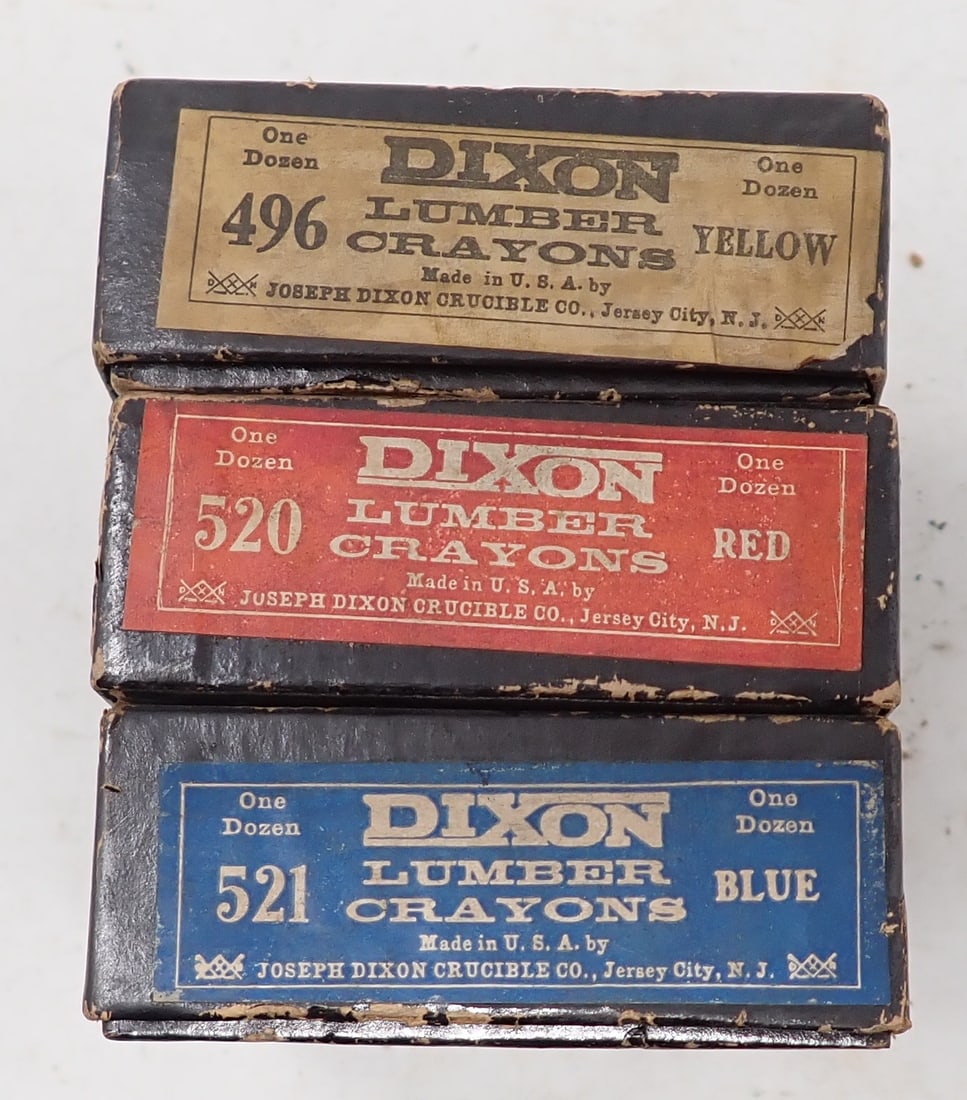 Vintage Dixon Lumber Crayons: Getting all pictured