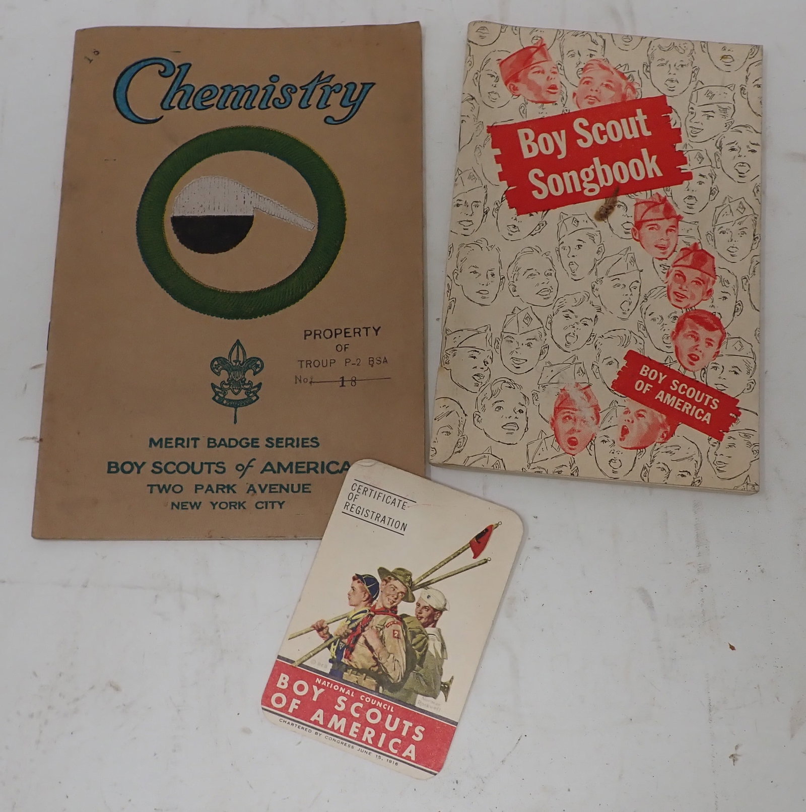 Boy Scout Chemistry Songbook & Card: Getting all pictured