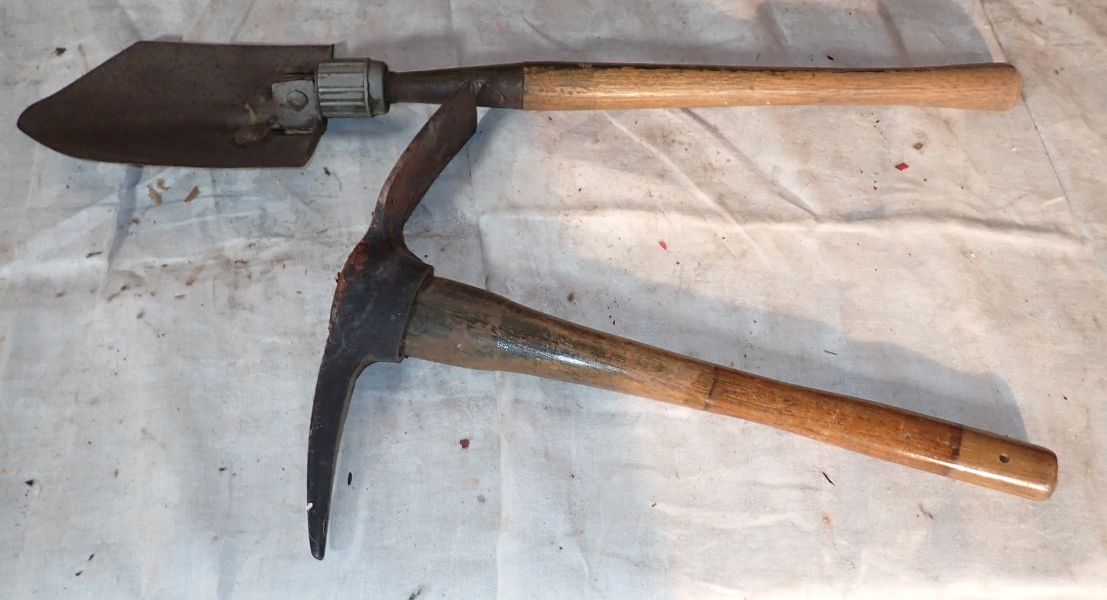 Trench Shovel & Pick: Shovel is approx 28" long.
