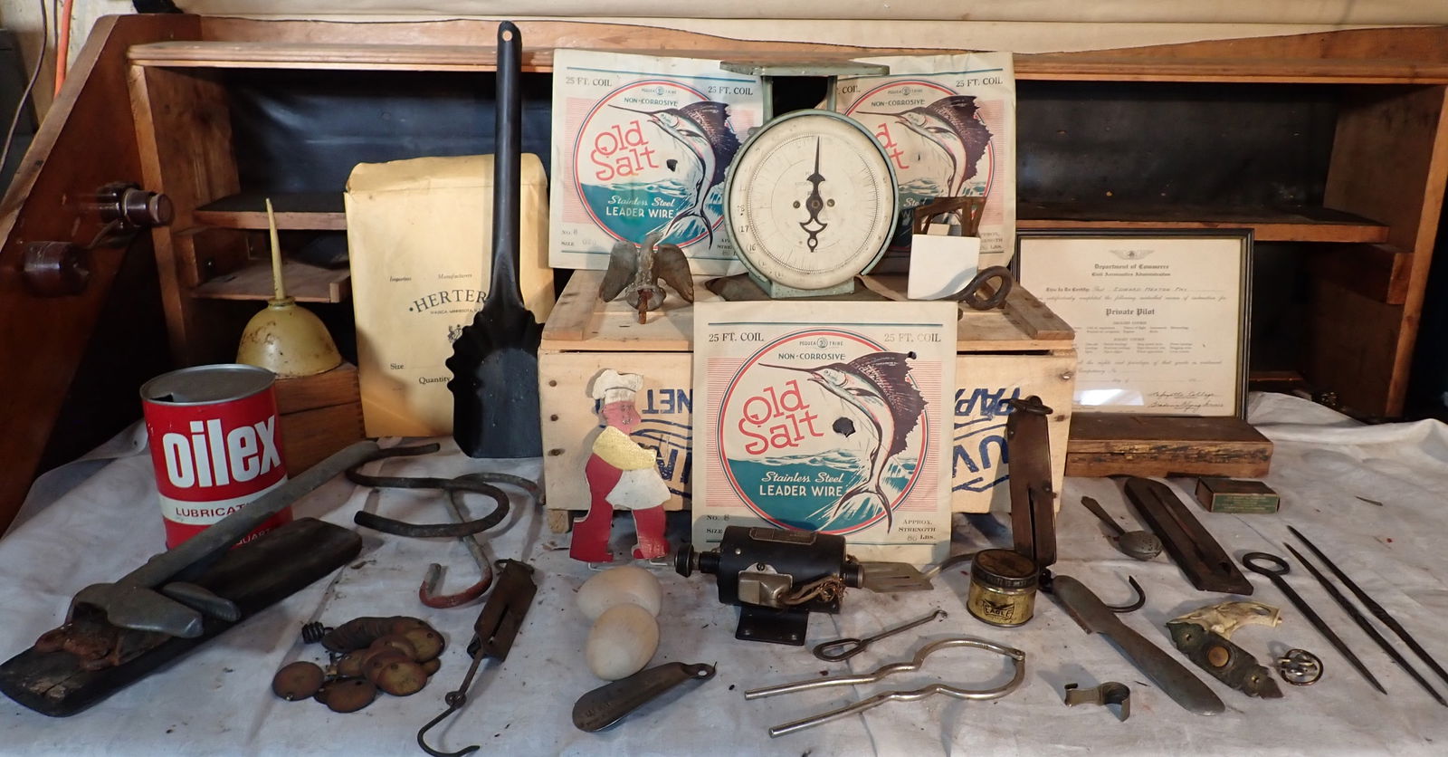 Scales Coal Scoop Oil Cans & Misc (1 of 13)