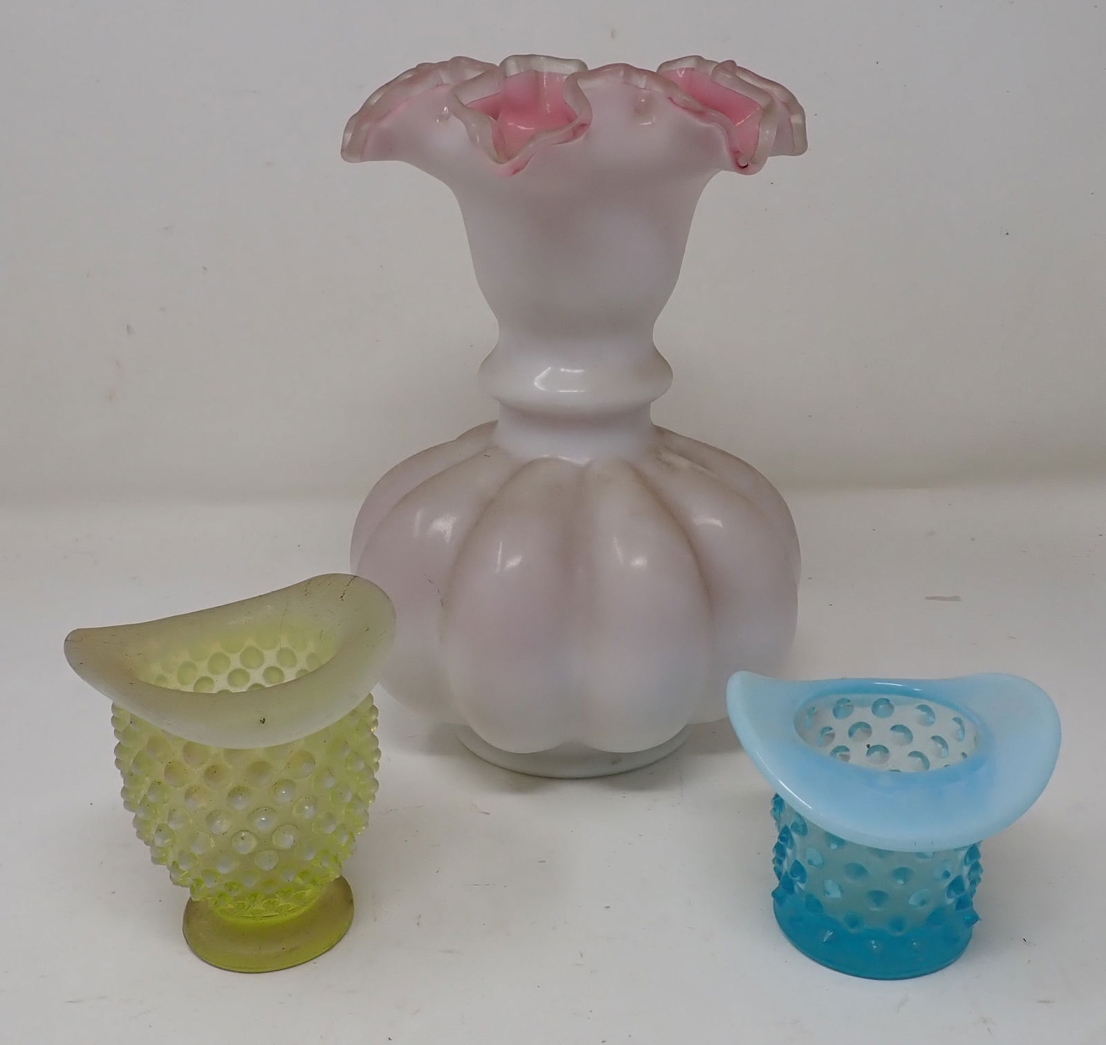 Fenton Vases and Hat Toothpick Holder (1 of 1)
