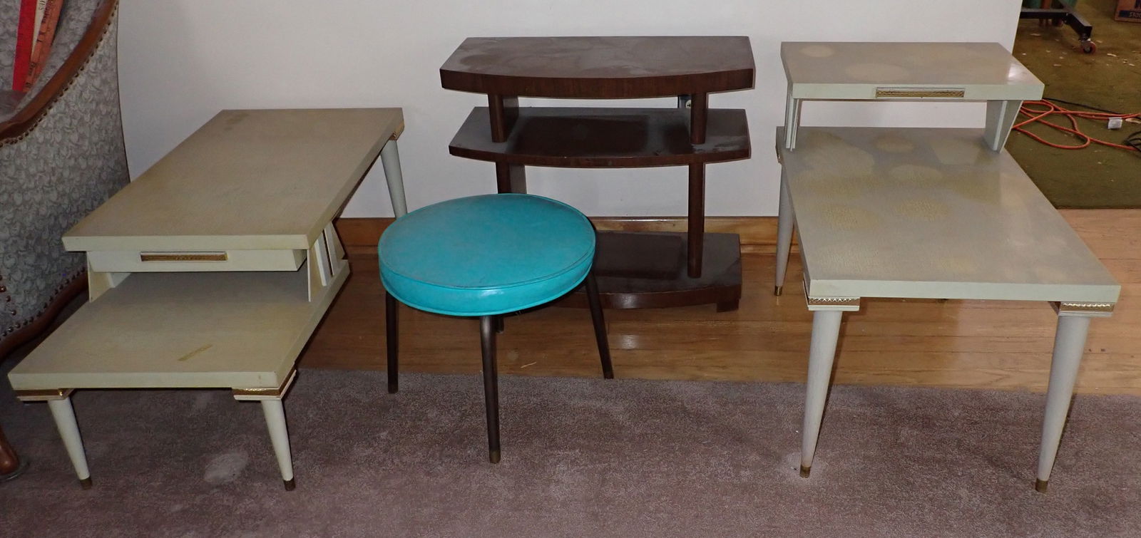 Mid Century Modern Table Stand Stool (1 of 5)