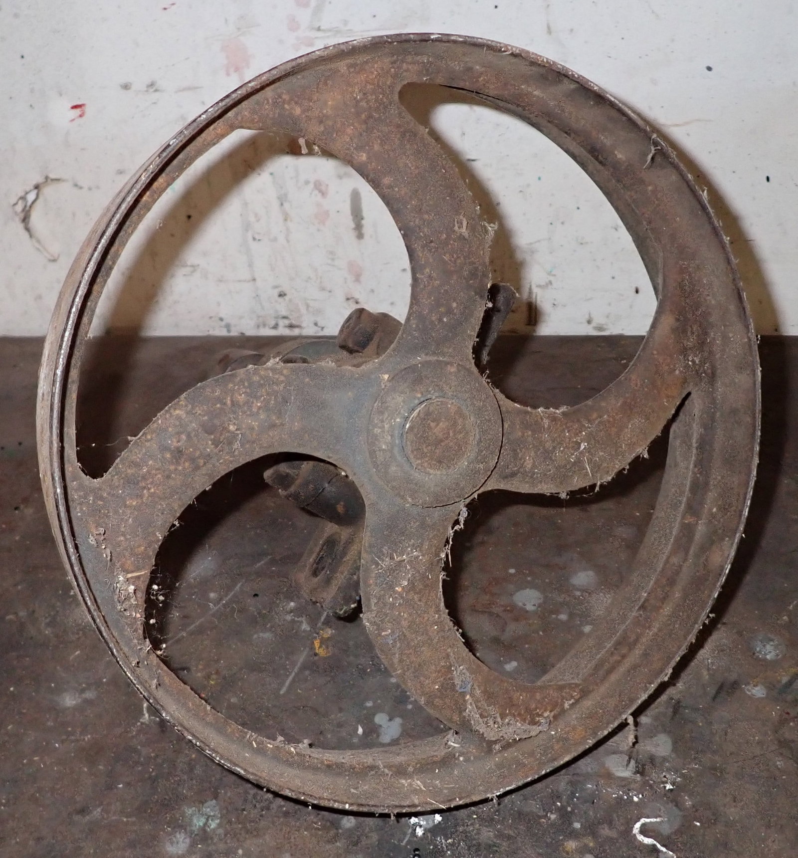 Belt Pulley: Approx 2 3/8" wide 11 7/8" in diameter