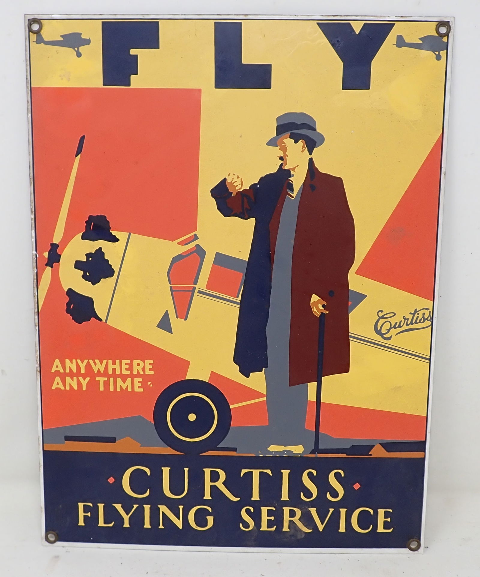 Curtiss Flying Service Porcelain Sign (1 of 2)