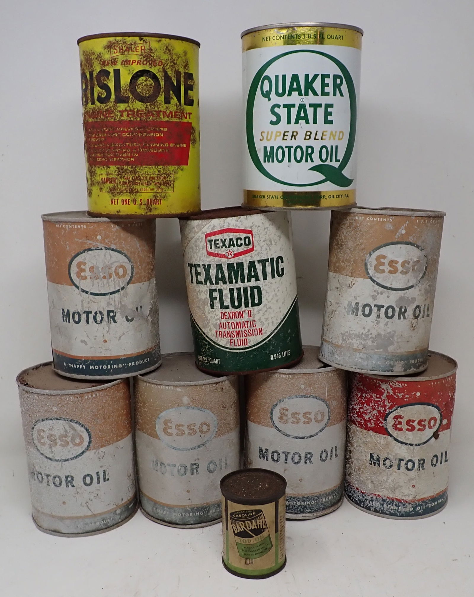Bardahl Gasoline Esso Quaker State Oil Cans (1 of 5)