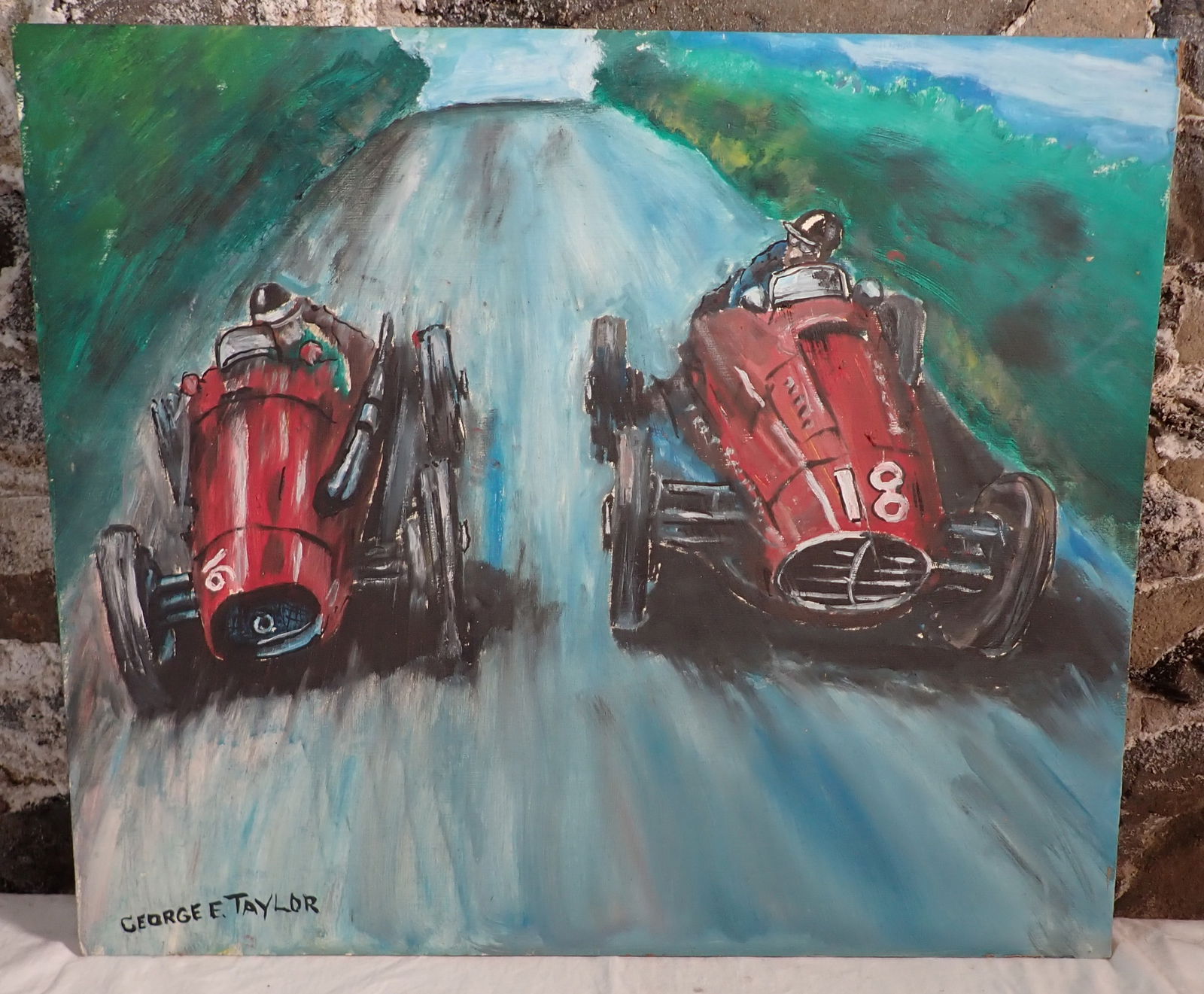 1953 Rheims France George Taylor Oil Painting (1 of 3)