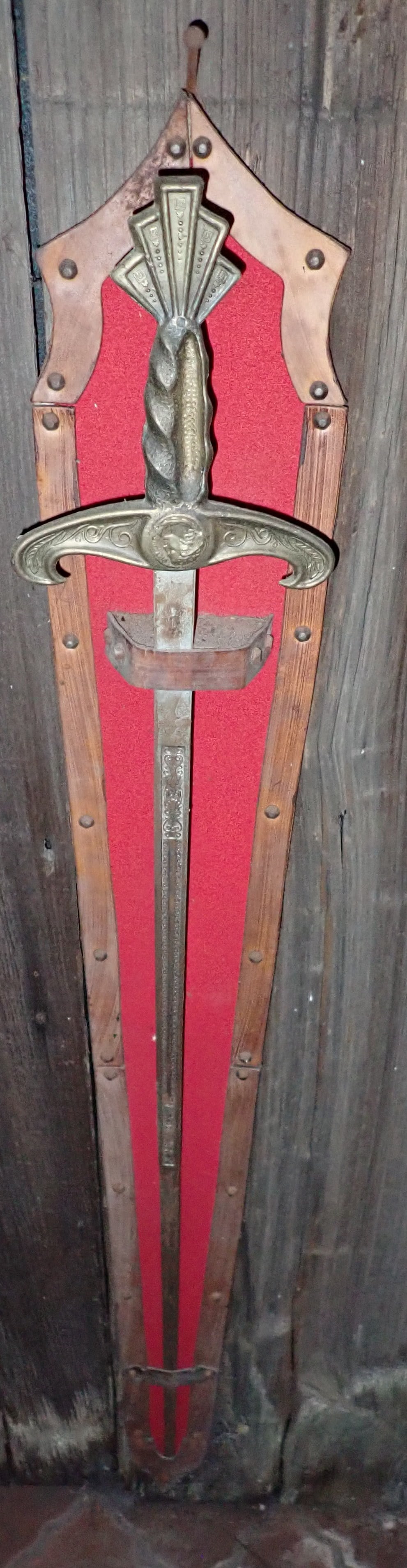 Decorator Sword & Rack: Sword is apprx 41" tall. NO shipping