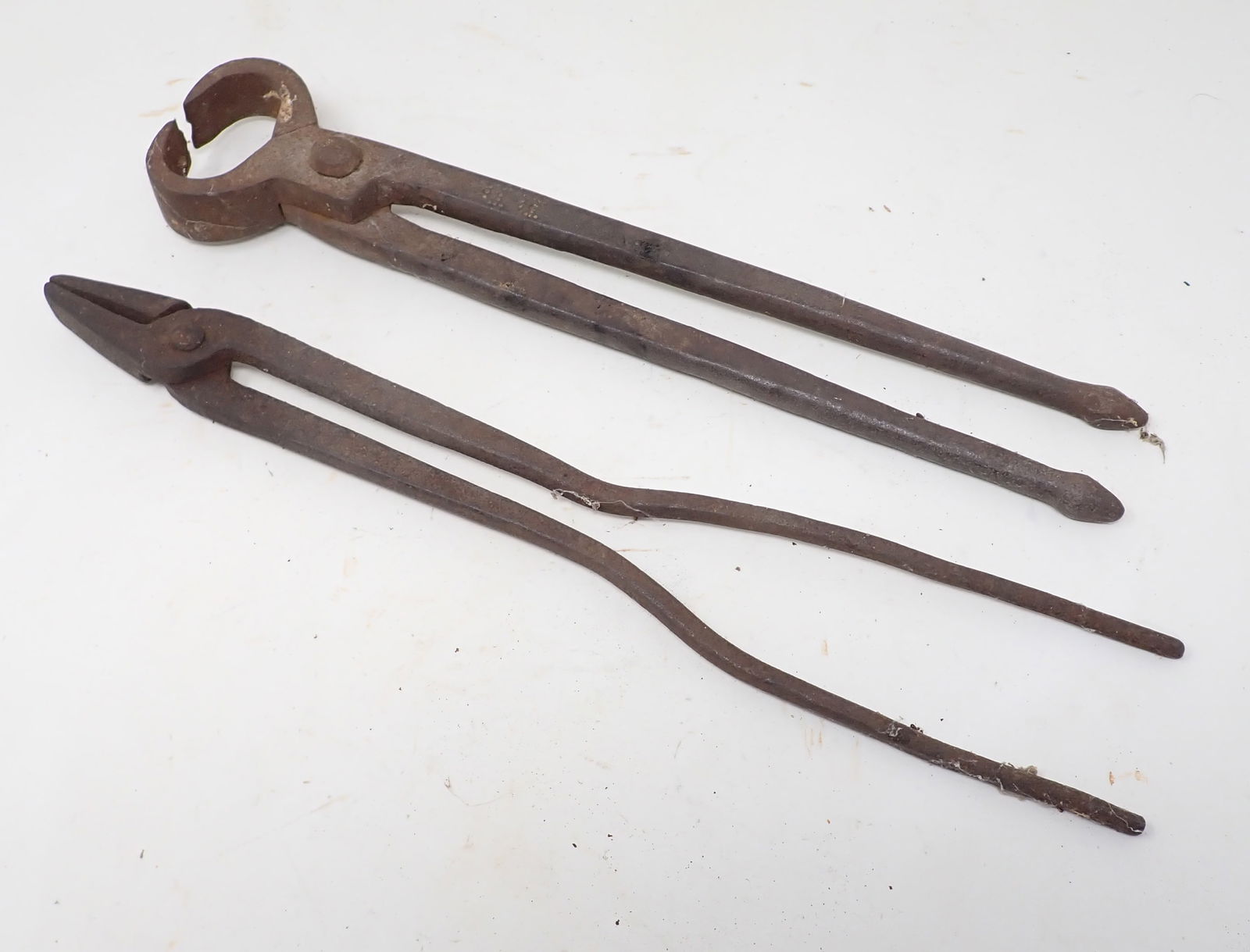 Blacksmith Tongs: Front pair is approx 3/4" x 16"