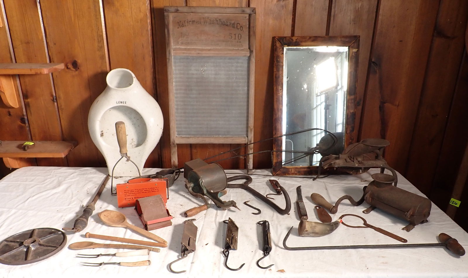 Brass Scales Iron Hay Hook Vegetable Slicer Powder Horn (1 of 10)