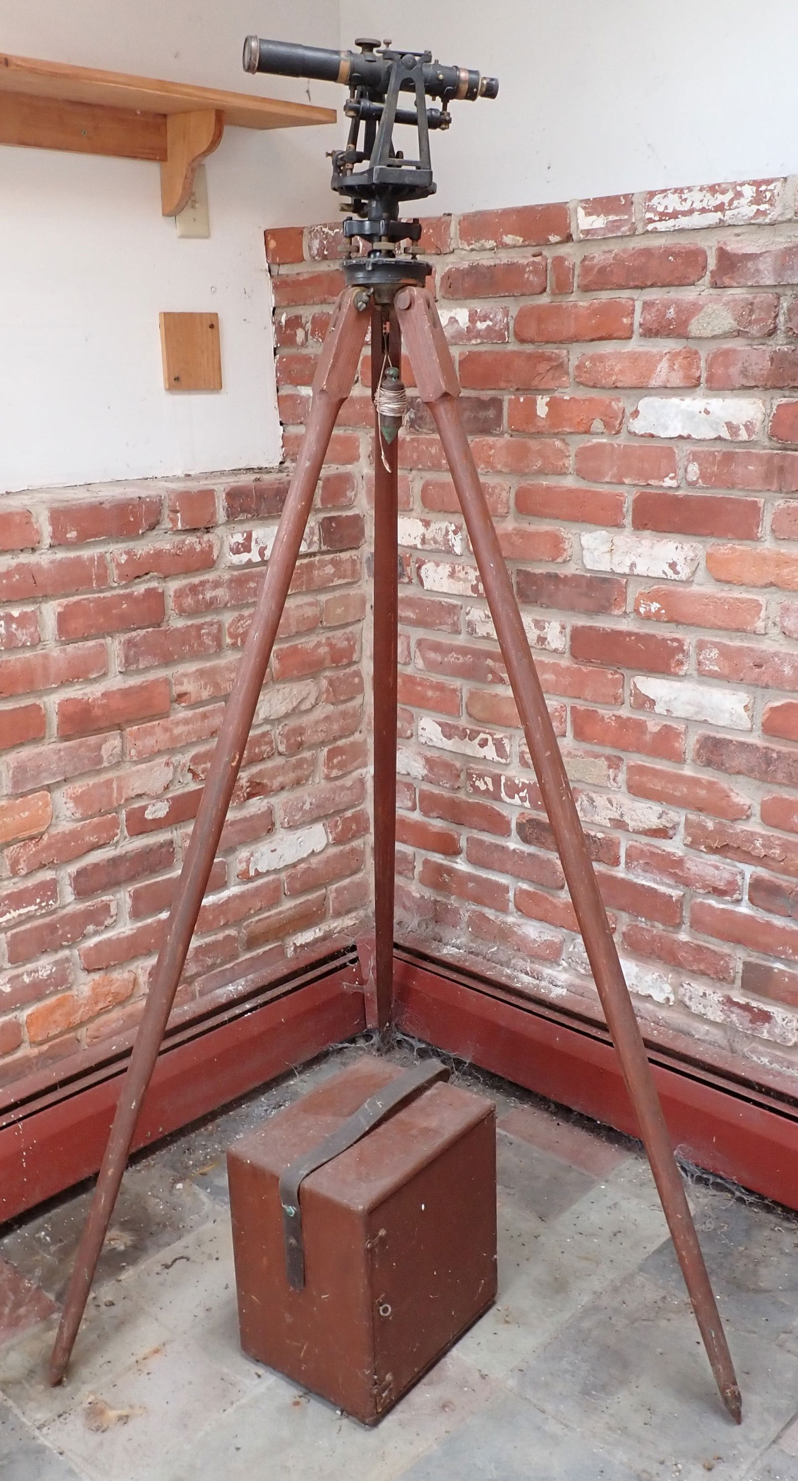 Warren Knight W-K 39-A Transit w/ Legs Box Plumb Bob (1 of 8)