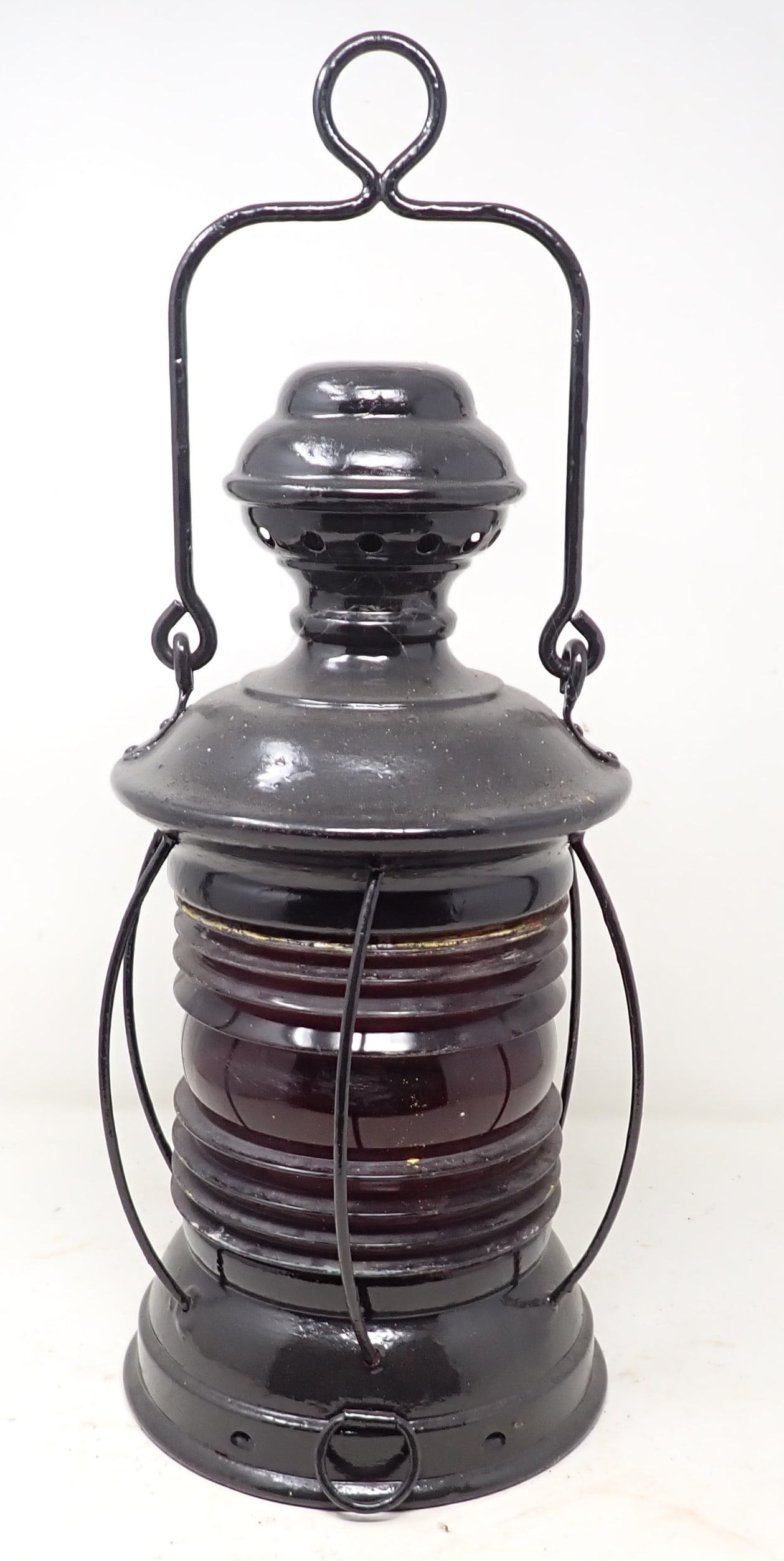 Canal Lantern: Approx 7 1/2" in diameter and 15" tall. There is no burner.