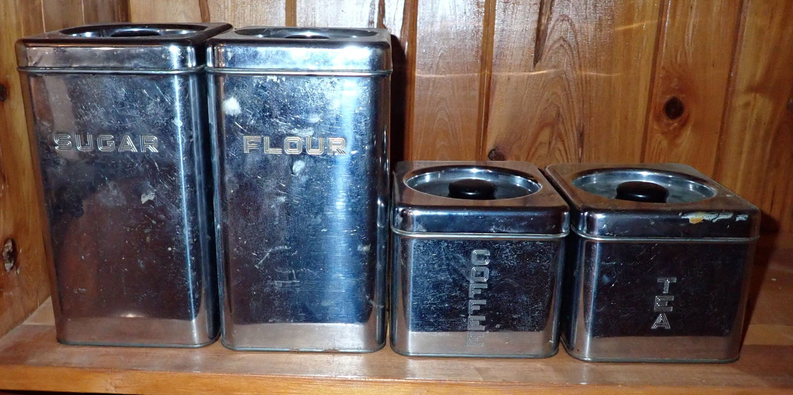 Canister Set: Largest are approx 5" x 6" x 9" tall
